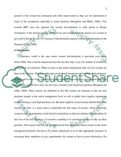 Women Discrimination in the European Business World