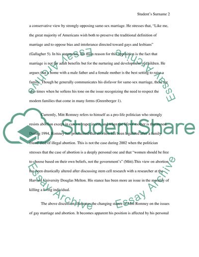 Mitt Romney, Gay Marriage and Abortion