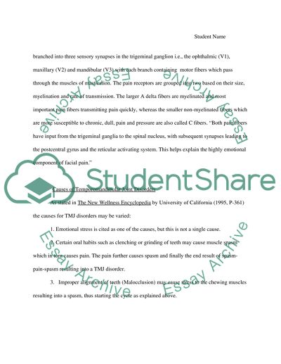 Treatments for Temporomandibular Disorders