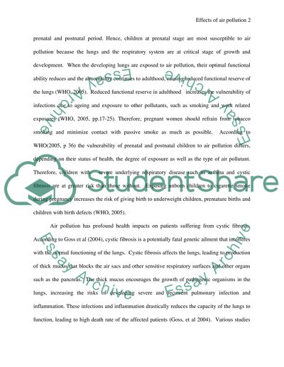 Health effects of air pollution