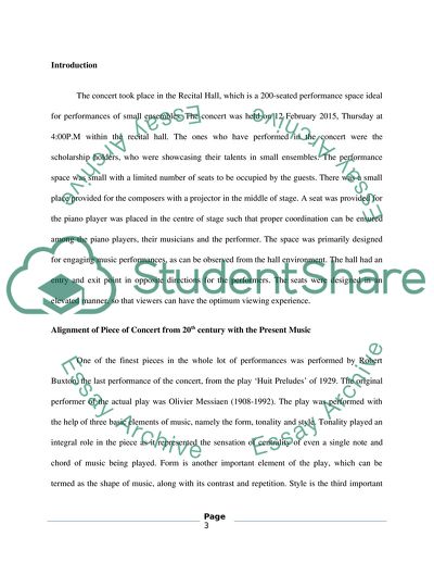 Concert Report in the Recital Hall