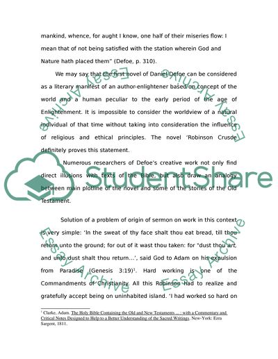 Robinson Crusoe Religion