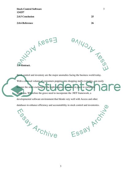Stock Control Using Visual Basic.net