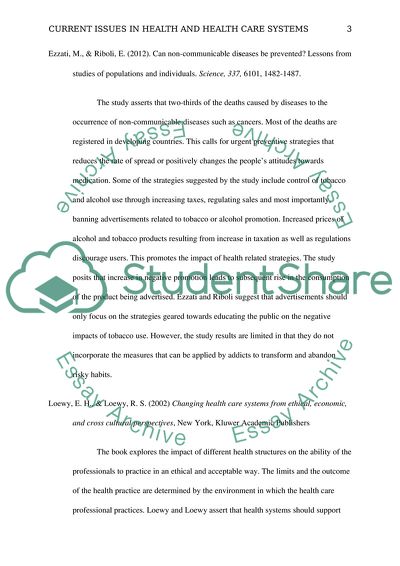 Current Issues in Health and Health Care Systems