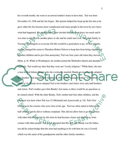 Ted Bundy and Alfred Adlers Theory