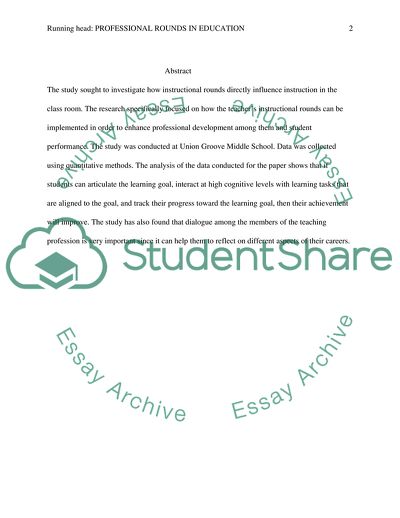 Professional Rounds in Education, Teaching in Multicultural Classrooms