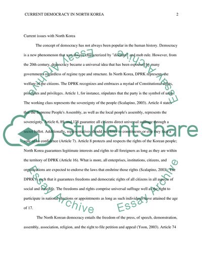 Current Democracy of North Korea