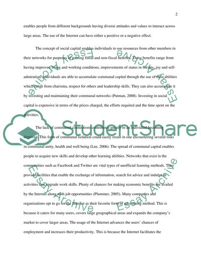 The Internet and Social Capital