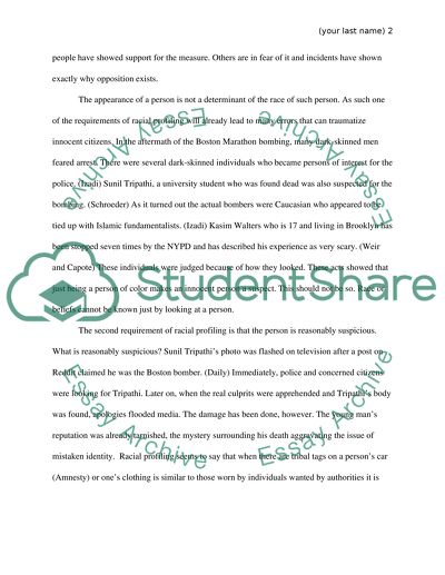 Should racial profiling be accepted as a law enforcement practice