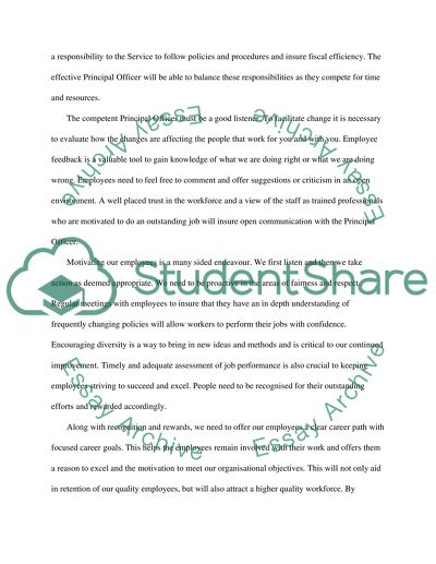 The Role of the Principal Officer