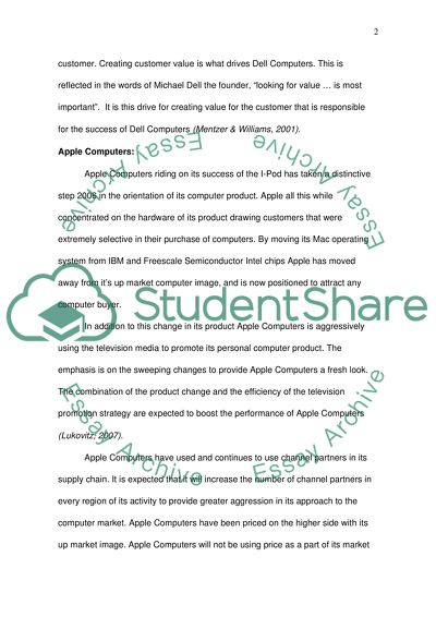 Marketing: Dell and Apple