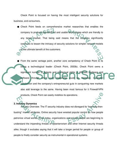 Strategic Direction for Checkpoint Software Technologies Ltd