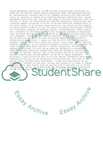 Persuasive Messages Letter