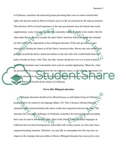 Analysis of Bilingual Education in the United States