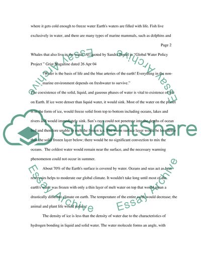 What Would The World Be Like If Water Were Denser As A Solid Than As A Liquid