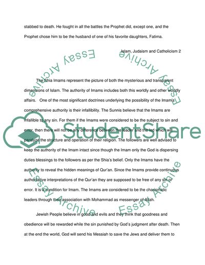 Leadership Comparison in Shia Islam, Orthodox Judaism and Roman Catholicism