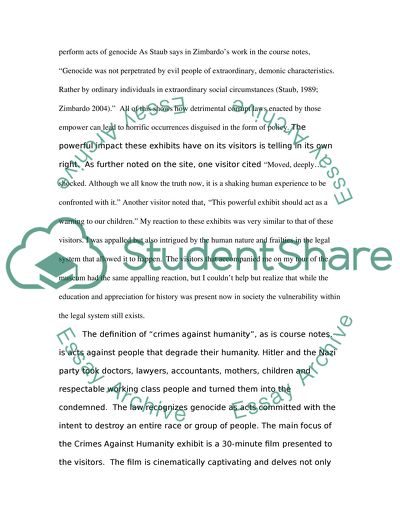 Genocide Is Often Done within the Confines of the Legal System