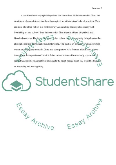 Asian Culture : Screening on Assian