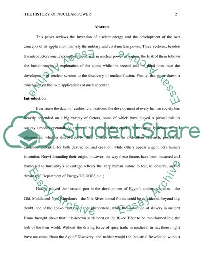 The History of Nuclear Power