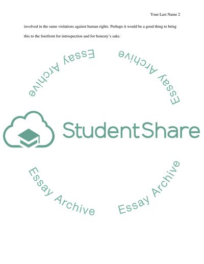 The interview of the Director of the Auschwitz State Museum (Reaction Paper)