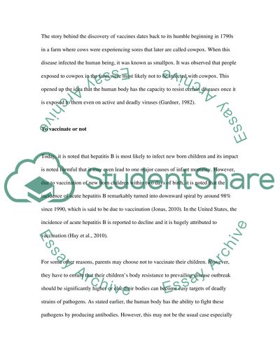 The Discovery of Vaccines