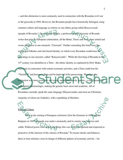 A Look at the Country of Rwanda