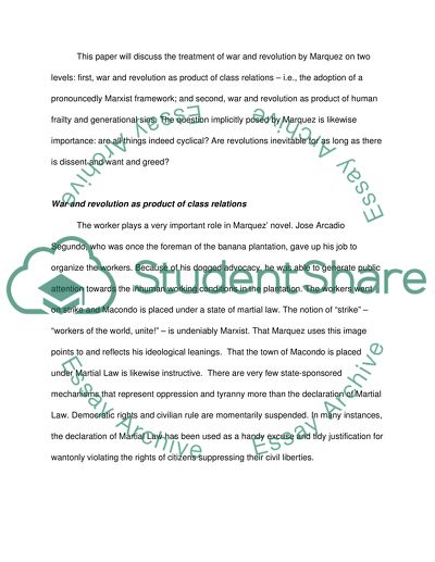 Garcia Marquezs One Hundred Years of Solitude