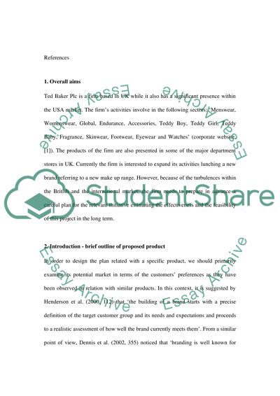 Brand Management: The Case of Ted Baker PLC