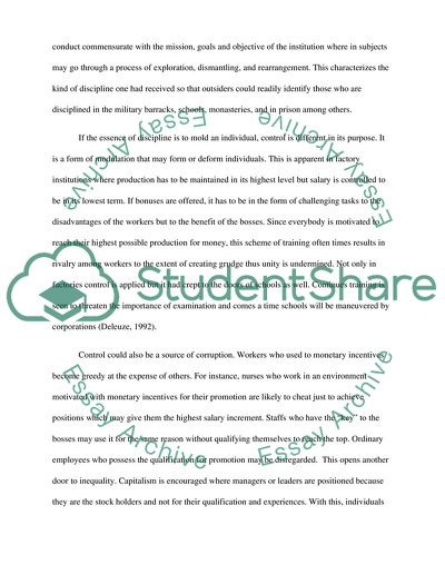 Differences of Discipline and Control