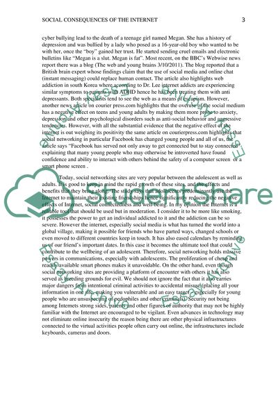 Social Consequences of the Internet for Adolescents