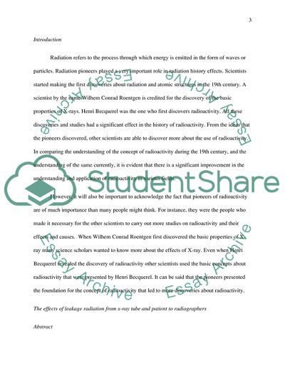 The Effects of Leakage Radiation from X-Rays