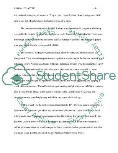 Bhopal Disaster: Causes and Consequences of the Disaster and Role of Union Carbide