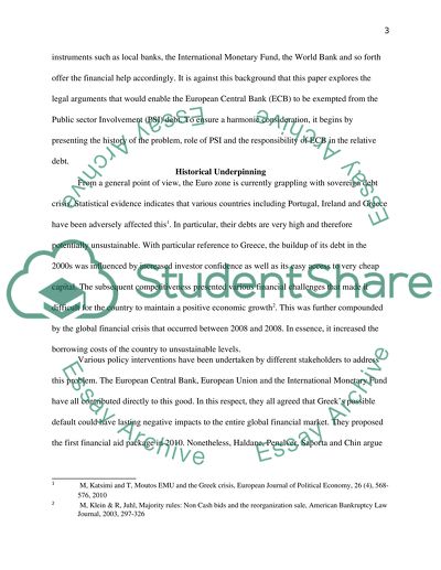 Legal Arguments for ECB Exempted from PSI