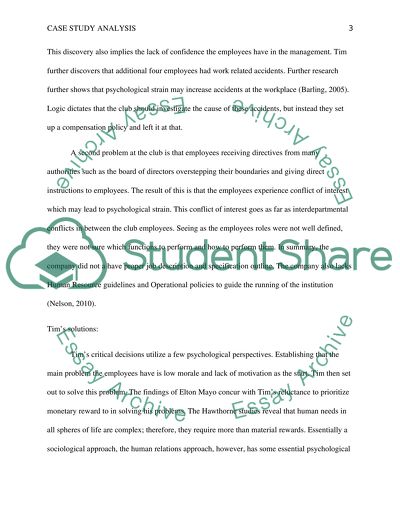 Tims Critical Decisions