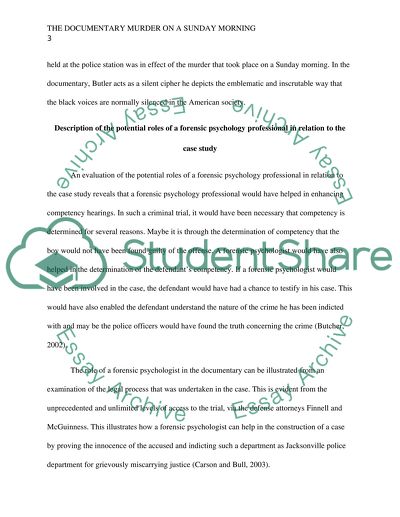 The documentary Murder on a Sunday Morning