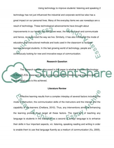 Essay on listening and speaking skills