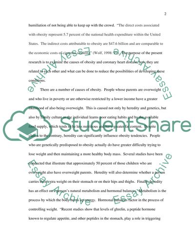 Obesity and Coronary Heart Disease - Causes, Relationships and Recommendations