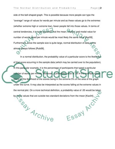 The Normal Distribution and Probability