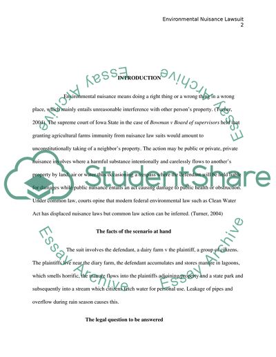 Simulation: Environmental Nuisance Lawsuit