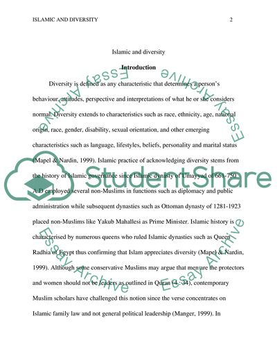 Islamic and diversity