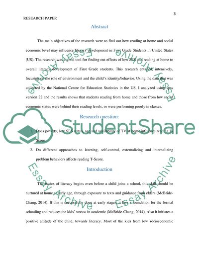 How Reading at Home and Low SES Affect Literacy Development