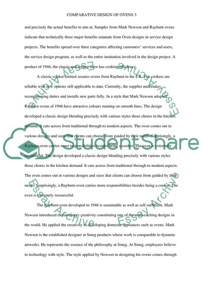 Comparative Design of Ovens
