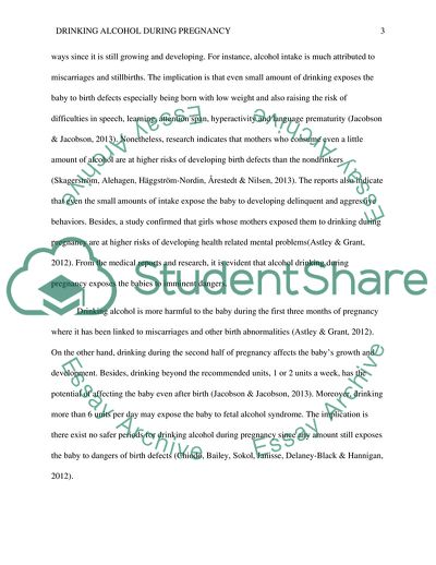 Drinking Alcohol During Pregnancy