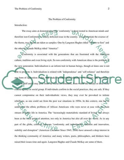 The Problem of Conformity