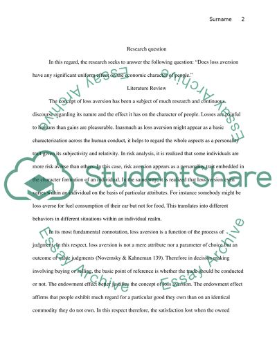 Background to the Study