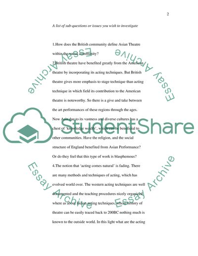 Dreams and Reality: a comparative study of Asian and Western Theatre Performance and Technique