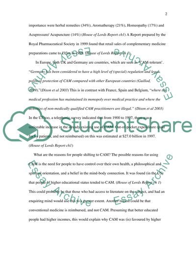 The Term Complementary and Alternative Medicine