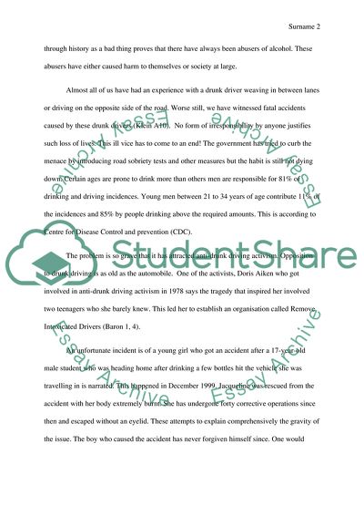 Imprisonment for Drunk Drivers