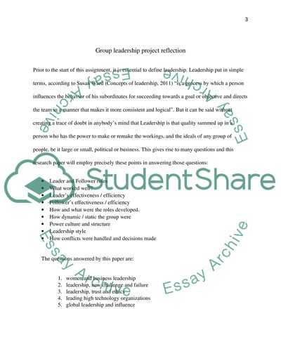 group project essay sample