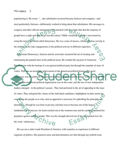 The Legacy of Andrew Jackson